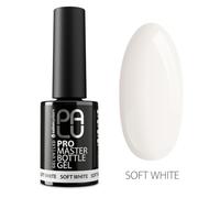 PALU - Gel constructor de color 2 en 1 para uñas - Gel UV/LED en frasco con pincel - Consistencia media, autonivelante, fórmula de una fase - PRO MASTER BOTTLE GEL 11 g Soft White