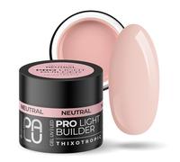 PALU - Gel constructor para uñas - Gel UV/LED - Nail Art - Tixotrópico, autoaligante, multifunción - Brillo intenso, duro, sin limar - Extensión y refuerzo - 45 gNeutral