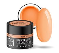 PALU - Gel constructor para uñas - Gel UV/LED - Nail Art - Tixotrópico, autoaligante, multifunción - Brillo intenso, duro, sin limar - Extensión y refuerzo - 45 gPeachy