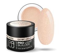 PALU - Gel constructor para uñas - Gel UV/LED - Nail Art - Tixotrópico, autoaligante, multifunción - Brillo intenso, duro, sin limar - Extensión y refuerzo - 45 gGlowy Beige