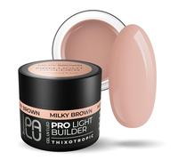 PALU - Gel constructor para uñas - Gel UV/LED - Nail Art - Tixotrópico, autoaligante, multifunción - Brillo intenso, duro, sin limar - Extensión y refuerzo - 45 gMilky Brown