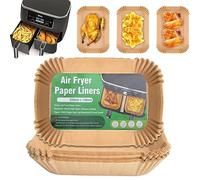 PALUDO 120 Piezas Papel Freidora Aire Rectangular, 22x14 cm Papel Pergamino Forro de Papel para Freidora de Aire Compatible con Ninja AF300EU AF400EU Princess y Otras Doble Zona Freidora de Aire