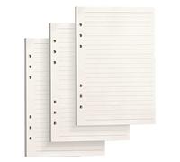 PALUDO 135 Hojas Papel de Recambio A5 con 6 Anillas, Hojas de Recambio Papel de Lineas para Cuadernos Diarios Inserción de Planificador Calendario Filofax Bullet