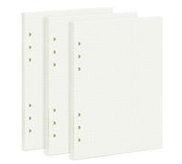 PALUDO 135 Hojas Papel de Recambio A5 con 6 Anillas, Hojas de Recambio Papel de Punteados para Cuadernos Diarios Inserción de Planificador Calendario Filofax Bullet