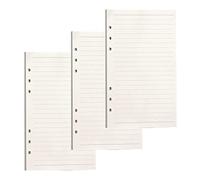 PALUDO 135 Hojas Papel de Recambio A6 con 6 Anillas, Hojas de Recambio Papel de Lineas para Cuadernos Diarios Inserción de Planificador Calendario Filofax Bullet