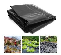 PALUDO 2 x 6M Plástico Invernadero Negro, Extra Gruesa Láminas de Polietileno de Efecto Invernadero de Plastico Cubretodo, Cubierta de Película Invernadero Plantas Jardín (125Mu / 500G)