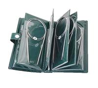 PALUDO Agujas de Tejer Circulares de Acero Inoxidable Set 60 cm, 11 Piezas Agujas Circulares Intercambiables Cortas Suéter Aguja Circular en Diferentes Tamaños 1.5 mm Hasta 5.0 mm