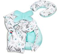 Palulli - Juego de 6 piezas para bebé con cojín de lactancia, colchón de bebé, manta plana, cojín cervical, suave para bebés