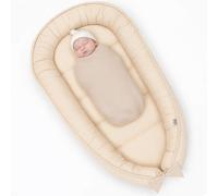 PaLulli® Nido de bebé para recién Nacido XXL 120 x 60 | Tumbona Nido para bebé | 100% algodón | con Bordes Protectores | 0-9 Meses