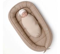 PaLulli® Nido de bebé para recién Nacido XXL 120 x 60 | Tumbona Nido para bebé | 100% algodón | con Bordes Protectores | 0-9 Meses