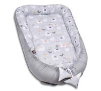 PaLulli® Nido de bebé para recién Nacido XXL 120 x 60 | Tumbona Nido para bebé | 100% algodón | con Bordes Protectores | 0-9 Meses