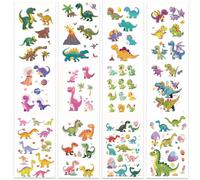 Palumma 12PCS Temporary Tattoo Stickers Set Fun Themed Body Art for Parties Costumes Creative Play Safe Waterproof Fake Tattoos for Dress Up Decoration butterfly (dinosaur)