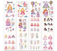 Palumma 12PCS Temporary Tattoo Stickers Set Fun Themed Body Art for Parties Costumes Creative Play Safe Waterproof Fake Tattoos for Dress Up Decoration butterfly (princess)