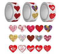 Palumma 1500 Adhesive Heart Labels Decorative Love Stickers for Valentines Gift Wrapping Wedding Favors Party Decorations