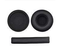 PALUMMA Almohadillas de repuesto de piel de proteína para auriculares JBL E40 E40BT con cojín de repuesto para diadema (negro), Negro, Talla única