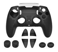 Palumma Funda de silicona antideslizante para controlador de PS5 Edge, cubierta protectora antideslizante con tapas de agarre para el pulgar (DualSense)