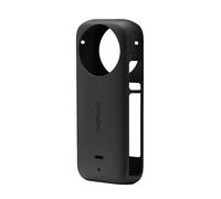 PALUMMA Funda de silicona para cámara de acción Insta360 X3, funda protectora de cámara panorámica para cámara de acción Insta360 X3 (negro), Black, Silicona