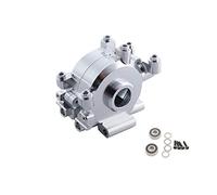 Palumma Funda de transmisión de radiofrecuencia, aleación de aluminio frontal Diff Gearbox para 1/10 Losi Baja Rey Rock Rey RC Car Upgrade Parts (plata)
