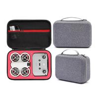 PALUMMA Funda de transporte de EVA para DJI NEO Drone Fly More Combo de accesorios, bolsa de almacenamiento portátil para DJI NEO (gris + rojo)