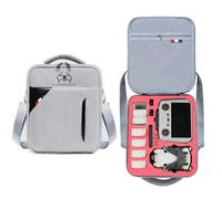 PALUMMA Funda de transporte para DJI Mini 4 Pro/RC 2 y RC -N2, bolsa de hombro portátil de gran capacidad compatible con accesorios de controlador RC 2 y RC -N2, gris + rojo