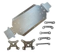 Palumma Juego de chasis de Coche RC, Placa de chasis Inferior de Fibra de Carbono con Brazos de suspensión Delanteros y Traseros para Wltoys 1/14 144001 144002 144010 RC Chassis Armor Protection