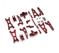 PALUMMA Kit de accesorios de actualización de brazo oscilante delantero/trasero de aluminio para Mjx 1/16 16207 16208 16209 16210 RC, Red, Kit de piezas de actualización de metal RC