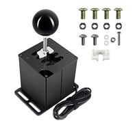 PALUMMA Palanca de cambios USB para juegos de carreras, simulador USB 6/7+R Racing Games H Gear Shifter para Logitech G29/G27/G25/G920 Thrustmaster T300RS/GT Volante (7+R (negro)