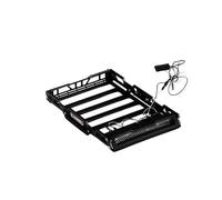 Palumma Portaequipajes de techo de coche RC para TRX4M 1/18 1/24 D110 SCX24 FMS Bronco, juego de portaequipajes de techo de aleación con faros delanteros