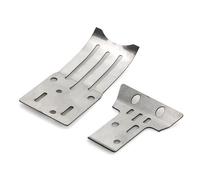Palumma Protector de chasis de acero inoxidable compatible con Tamiya BB01 BBX BB-01 1/10 RC, armadura protectora delantera y trasera