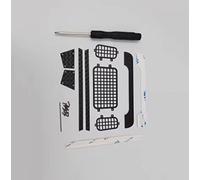 Palumma Red protectora de ventana trasera de metal RC para TRX4M, 8 piezas de accesorios RC piezas decorativas de actualización para Traxxas 1/18 TRX-4M Land Rover Defender (negro)