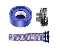 Palumma Cubierta trasera del motor para aspiradora Dyson V7 V8, cubierta trasera del motor + filtro trasero + kit de filtros de vacío prefiltro (trasero + pre)
