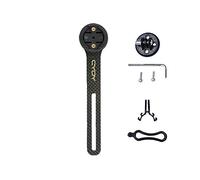 Palumma Soporte de computadora de ciclismo, soporte de extensión de fibra de carbono para manillar de bicicleta Garmin Edge Series (para Garmin y negro mate)