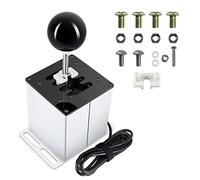 Palumma USB Gear Shifter, PC Simulación USB Game H Gear shifter for Logitech G29 G27 G25 G920, for T300RS/GT steering wheel (7R/White)