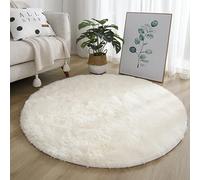 PALVIT Alfombra circular para dormitorio, baño, sala de estar, cocina, 80 x 80 cm, esponjosa, suave, antideslizante, alfombra redonda, alfombra de área que no se desprende, lavable a máquina