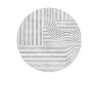 PALVIT Alfombra de noche de 200 x 200 cm de pelo bajo con parte inferior antideslizante para mesa de sofá, sala de estar, cocina, baño, alfombra redonda lavable para decoración del hogar