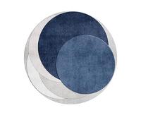 PALVIT Alfombra de noche de 250 x 250 cm de pelo bajo con parte inferior antideslizante para mesa de sofá, sala de estar, cocina, baño, alfombra redonda lavable para decoración del hogar