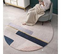 PALVIT Alfombras redondas de 140 x 140 cm, lavables, vintage, para sala de estar, dormitorio, cocina, entrada, lujosa, antideslizante, gruesa y suave, alfombra grande y esponjosa