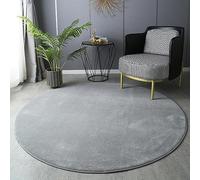 PALVIT Alfombras Redondas de Área, 100x100cm Alfombra Grande Suave y Esponjosa para Salón Cocina, Alfombra Shaggy Gruesa para Dormitorio junto a la Cama con Respaldo Antideslizante, Alfombras Lavables