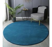 PALVIT - Alfombras redondas de área, 160x160 cm, alfombra grande y suave para sala de estar y cocina, alfombra espesa y peluda para dormitorio, al lado de la cama, con respaldo antideslizante