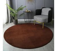 PALVIT - Alfombras redondas de área, 200x200cm, alfombra grande suave y esponjosa para sala de estar y cocina, alfombra gruesa y peluda para dormitorio junto a la cama con respaldo antideslizante