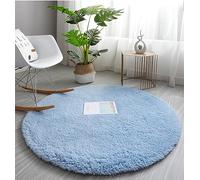 PALVIT Alfombras redondas esponjosas, 100 x 100 cm, alfombra grande para sala de estar, cocina, dormitorio, con parte inferior antideslizante, pequeña alfombra suave para entrada, pasillo, alfombras
