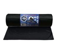 PAM-FOLIE Bolsas de basura de 840 l, 10 unidades, 130 x 170 cm, 40 µm, color negro, bolsas para escombros de construcción, poliestireno