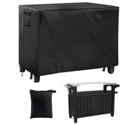 PAMASE Funda de Mesa de preparación para Exteriores de 54 Pulgadas para gabinete portátil Keter Unity XL, Impermeable, Resistente, para Barbacoa, Parrilla (Negro)