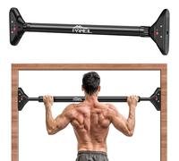 Pameil Barra Dominadas, Sin Tornillos, Barra Dominadas Puerta Marco de Puerta, Barra de Dominadas, Ajustable, 75-94cm, Capacidad hasta 200kg (Negro (75-94 cm))