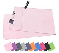 Pameil Toalla de Microfibra | 120x50cm Toalla Deporte Ligera, Absorbente y de Secado Rápido | Toalla Gimnasio con Bolsillo De Cremallera para Playa, Camping, Yoga y Sauna