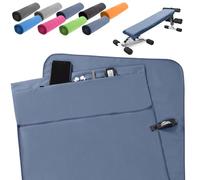 Pameil Toalla de Microfibra | 120x50cm Toalla Deporte Ligera, Absorbente y de Secado Rápido | Toalla Gimnasio con Bolsillo De Cremallera para Playa, Camping, Yoga y Sauna (Azul Oscuro)