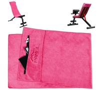 Pameil Toalla Gimnasio | Toallas Gimnasio Microfibra de Sport 120x50cm | Toalla Gym Absorbente y Suave con Bolsillo con Cremallera para Hombre y Mujer Entrenamiento (Rosa)