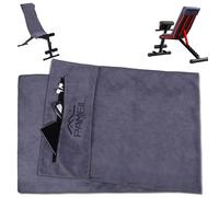 Pameil Toalla Gimnasio | Toallas Gimnasio Microfibra de Sport 120x50cm | Toalla Gym Absorbente y Suave con Bolsillo con Cremallera para Hombre y Mujer Entrenamiento (Gris Oscuro)