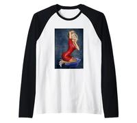 Pamela Anderson Baywatch Actor Modelo por Michael Grecco Camiseta Manga Raglan