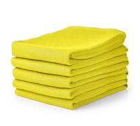 PAMEX Bayetas Microfibra Reutilizables Trapos de Limpieza sin Rayas Cristales Vidrios Coche Alta Absorción Bayetas Cocina Bayeta Microfibra Set 5 Unidades 35x38 cm Amarillo